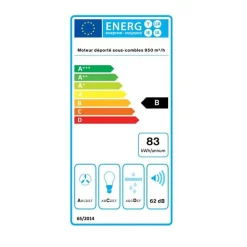 Hotte de plafond sans moteur 90cm blanc/verre Falmec CORNUVO3412