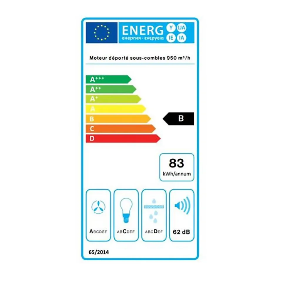 Hotte de plafond sans moteur 90cm blanc/verre Falmec CORNUVO3412