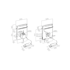 Hotte encastrable au plan de travail noir L. 90 cm Pandora Elica