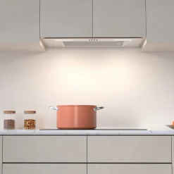 Hotte encastrable 60cm 650m3/h 3 vitesses groupe filtrant évacuation ou recyclage inox Ciarra CD6926AS