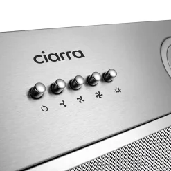 Hotte encastrable 52cm 300m3/h 3 vitesses groupe filtrant évacuation ou recyclage inox Ciarra 913ASS52