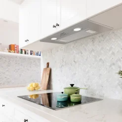 Hotte encastrable 52cm 300m3/h 3 vitesses groupe filtrant évacuation ou recyclage inox Ciarra 913ASS52