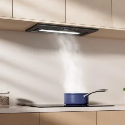 Hotte encastrable 52cm 460m3/h 3 Vitesses groupe filtrant controle tactile ou par geste Ciarra CD5931BK