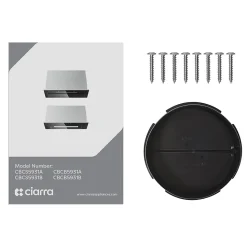 Hotte encastrable 52cm 460m3/h 3 Vitesses groupe filtrant controle tactile ou par geste Ciarra CD5931BK