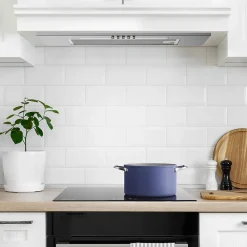 Hotte encastrable 52cm 300m3/h 3 vitesses éclairage LED boutons poussoir groupe filtrant inox Ciarra CD5913DS