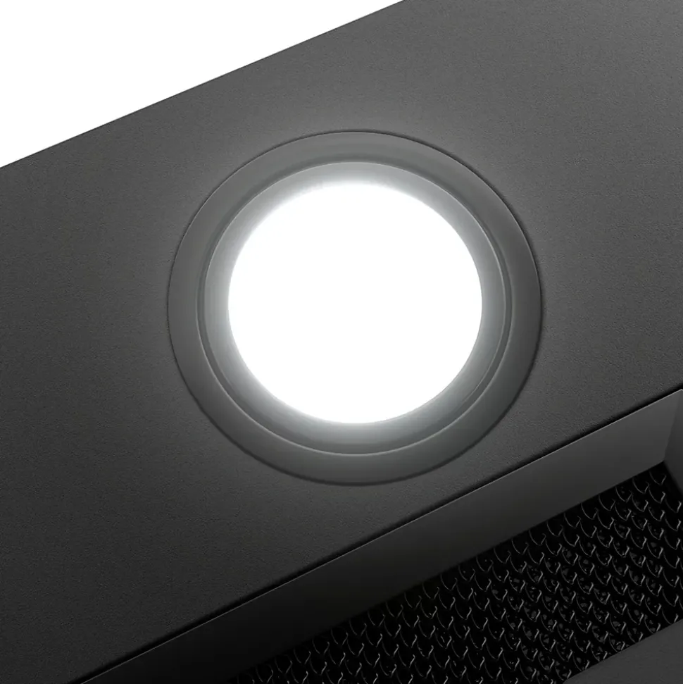 Hotte encastrable 52cm 300m3/h 3 vitesses groupe filtrant évacuation ou recyclage noir Ciarra 913ABK52