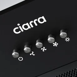 Hotte encastrable 52cm 300m3/h 3 vitesses groupe filtrant évacuation ou recyclage noir Ciarra 913ABK52