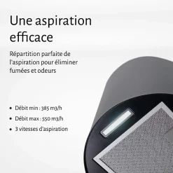 HOTTE ILOT ASPIRANTE PETROSIA - NOIR - BELDEKO