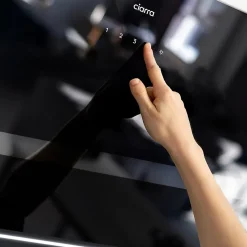 Hotte inclinée 60cm classe a+++ 650m3h wifi 4 vitesses évacuation ou recyclage tactile noir Ciarra CD6736HB