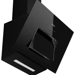 Hotte inclinée 60cm classe a+++ 650m3h wifi 4 vitesses évacuation ou recyclage tactile noir CD6736MB Ciarra