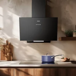 Hotte inclinée 60cm 650m3/h 3 Vitesses évacuation ou recyclage Ciarra CD6762AB