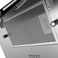 Hotte inclinée 60cm murale 350m3h 3 vitesses évacuation ou recyclage classe a++ noir Ciarra 736CBK60