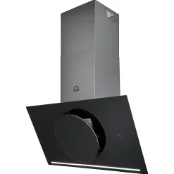 Hotte inclinée connectée en verre GoodHome GHAGRO90, 90cm