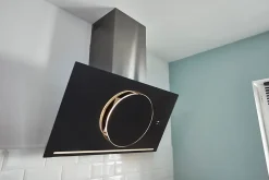 Hotte inclinée connectée en verre GoodHome GHAGRO90, 90cm