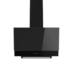 Hotte inclinée en verre noir GoodHome GHAG60ASBL, 60 cm
