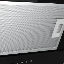 Hotte inclinée en verre noir GoodHome GHAG60LKBL, 60 cm