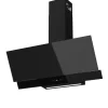 Hotte inclinée en verre noir GoodHome GHAG90ASBL, 90 cm