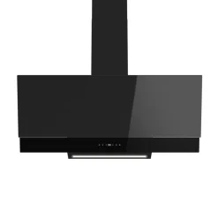 Hotte inclinée en verre noir GoodHome GHAG90ASBL, 90 cm