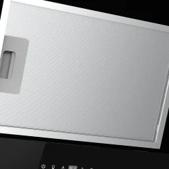 Hotte inclinée en verre noir GoodHome GHAG90ASBL, 90 cm