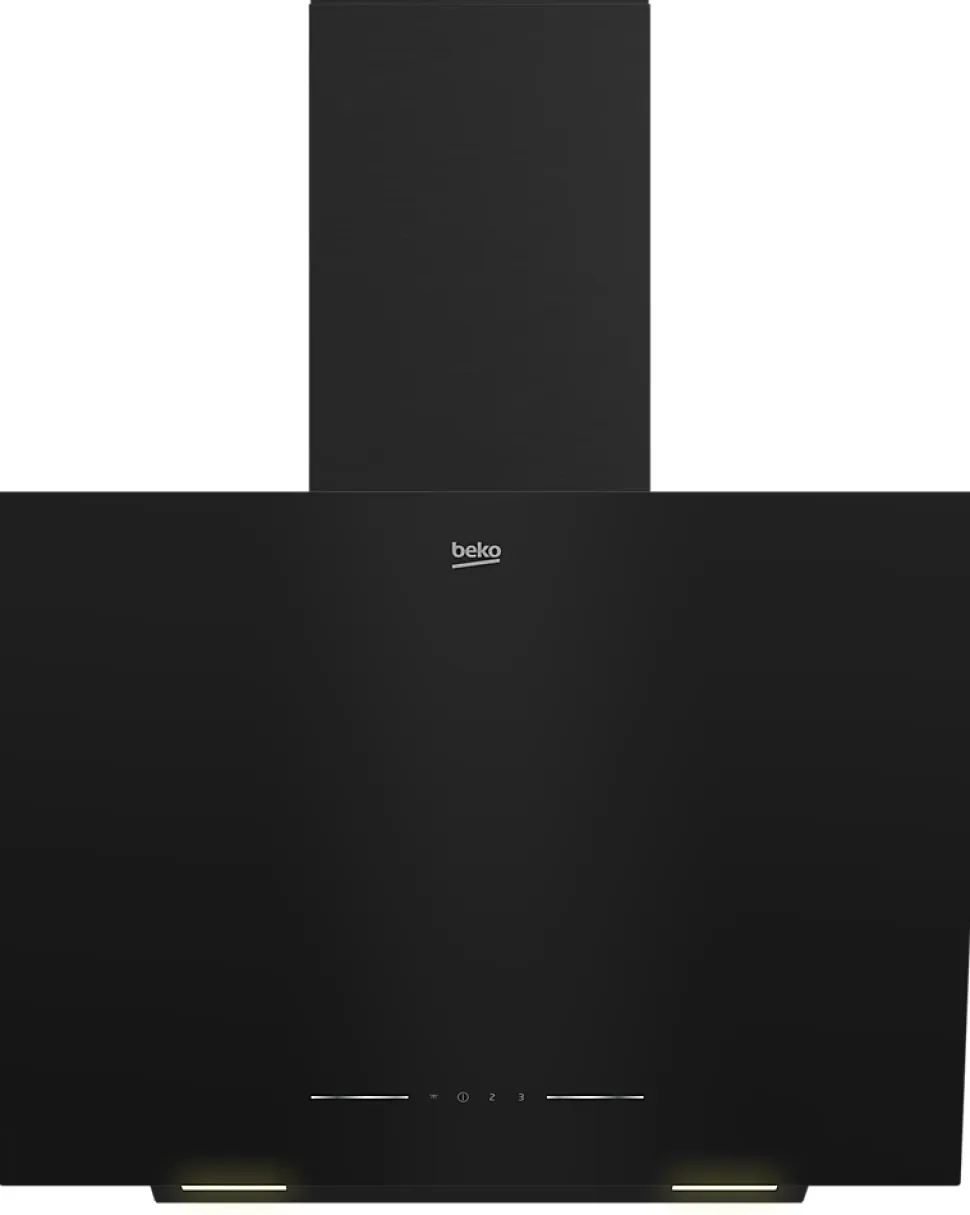 Hotte inclinée en verre noir Beko BHCA62442BBH, l. 60 cm