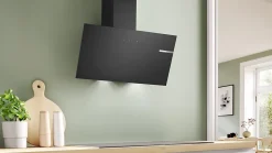 Hotte inclinée en verre noir DWK85DK60 BOSCH