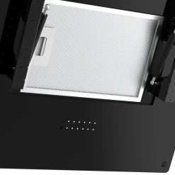 Hotte inclinée PlasmaSense GoodHome GHAG60 en verre noir