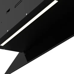 Hotte inclinée PlasmaSense GoodHome GHAG60 en verre noir