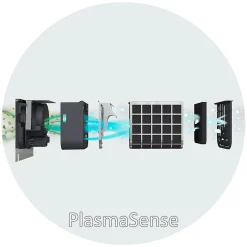 Hotte inclinée PlasmaSense GoodHome GHAG60 en verre noir