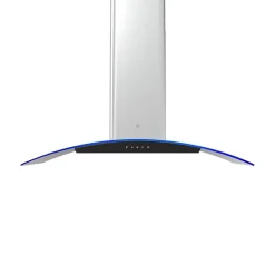 Hotte incurvée en verre inox GoodHome GHCG90LKSS, 90 cm