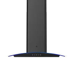 Hotte incurvée en verre noir GoodHome GHCG60LKBL, 60 cm