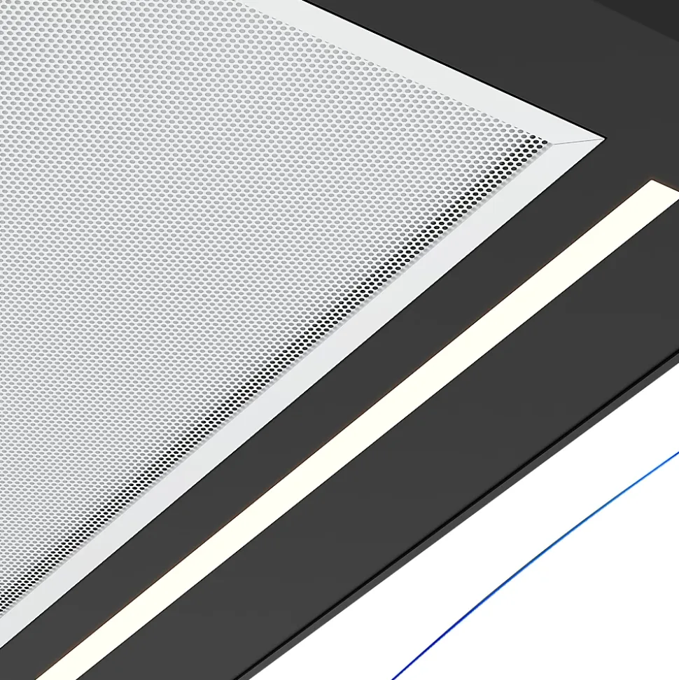 Hotte incurvée en verre noir GoodHome GHCG60LKBL, 60 cm