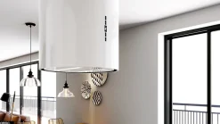 Hotte Îlot Aspirante Silencieuse - 39 cm - 715 m3/h - WERENISO - Blanc