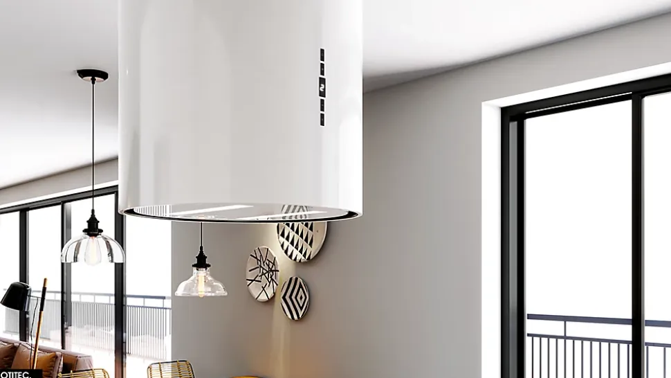 Hotte Îlot Aspirante Silencieuse - 39 cm - 715 m3/h - WERENISO - Blanc