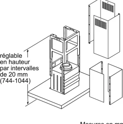 Hotte îlot BOSCH 89,8cm, DIB97IM50