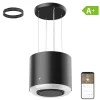 Hotte îlot 41cm classe a+ 600m3h 4 vitesses smarte wifi connectée booster recyclage noir Ciarra CD4838B