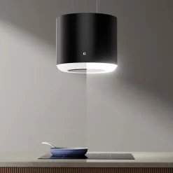 Hotte îlot 41cm classe a+ 600m3h 4 vitesses smarte wifi connectée booster recyclage noir Ciarra CD4838B