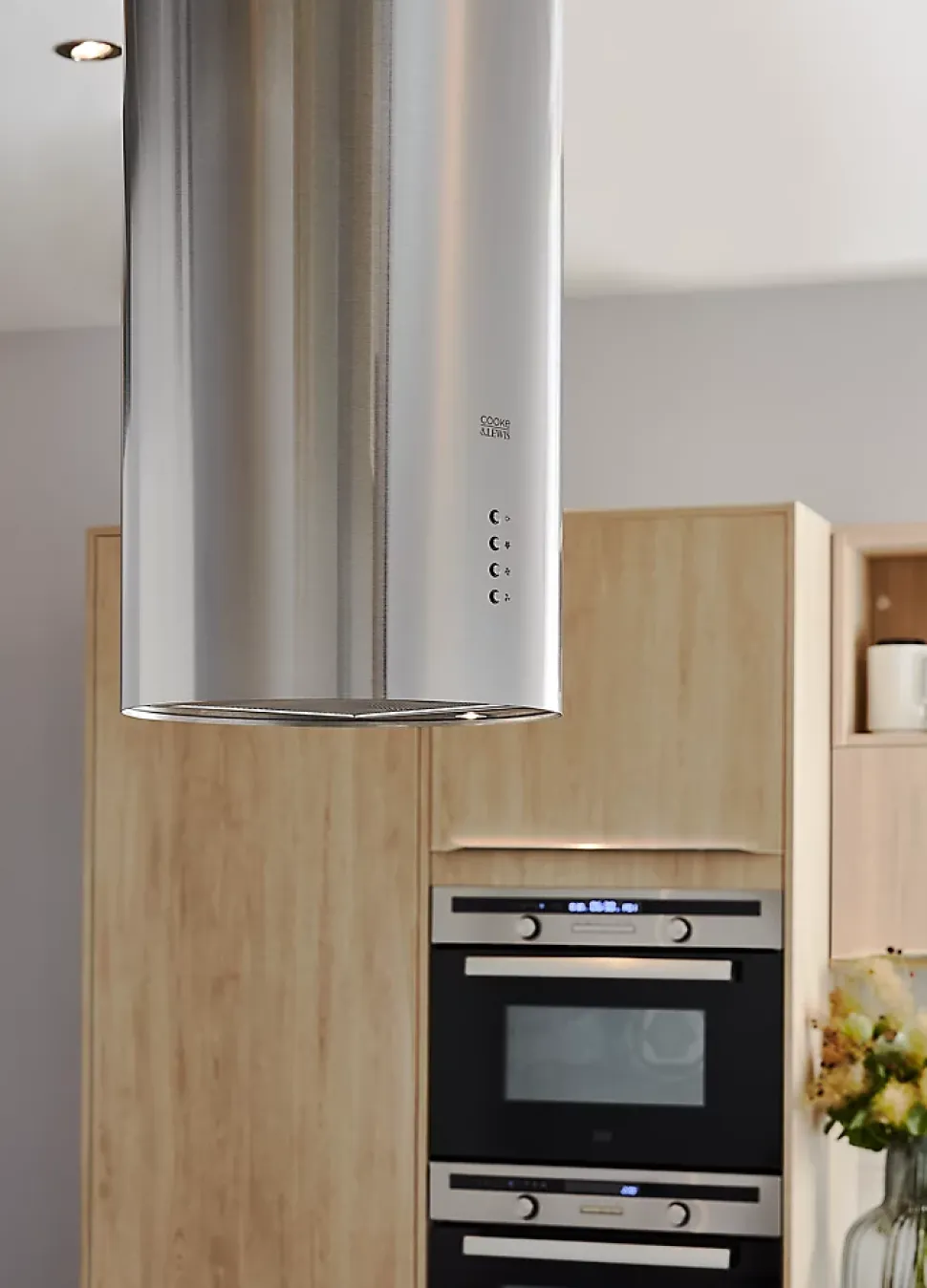 Hotte îlot ronde inox Cooke & Lewis CLROIS30, 35 cm