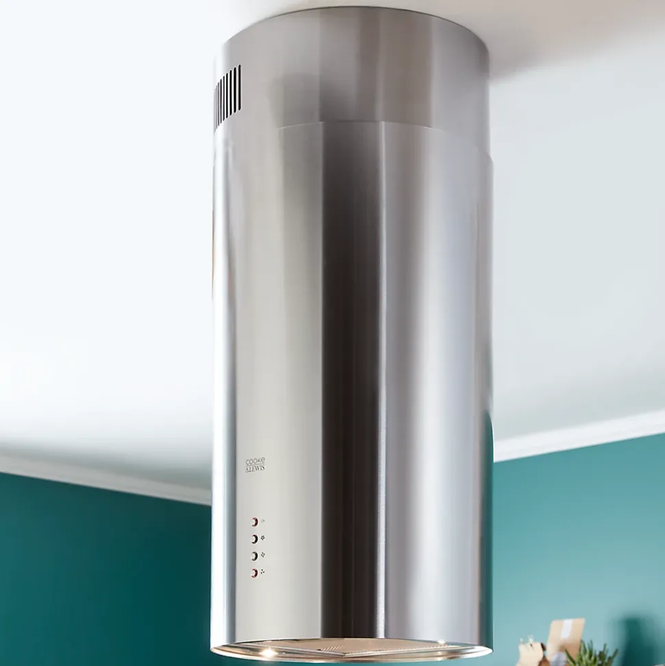 Hotte îlot ronde inox Cooke & Lewis CLROIS30, 35 cm