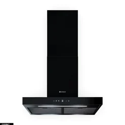 Hotte Murale Aspirante Silencieuse - 60 cm - 596 m3/h - LONATIO - Noir