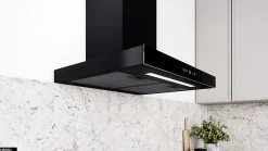 Hotte Murale Aspirante Silencieuse - 60 cm - 596 m3/h - LONATIO - Noir