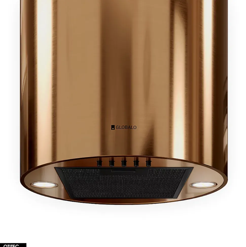 Hotte Murale Aspirante Silencieuse - 39 cm - 570 m3/h - LOBELIO - Caramel Doré