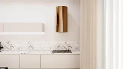 Hotte Murale Aspirante Silencieuse - 39 cm - 570 m3/h - LOBELIO - Caramel Doré