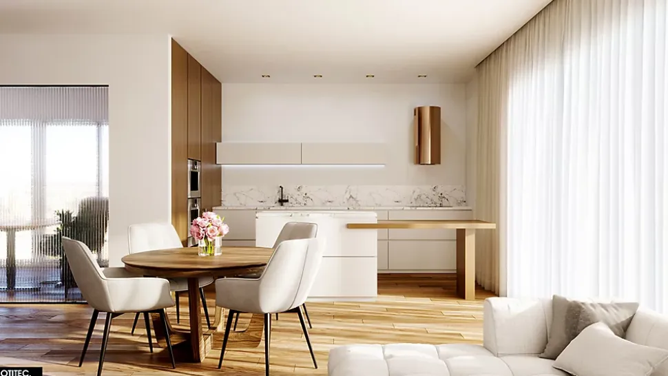 Hotte Murale Aspirante Silencieuse - 39 cm - 570 m3/h - LOBELIO - Caramel Doré