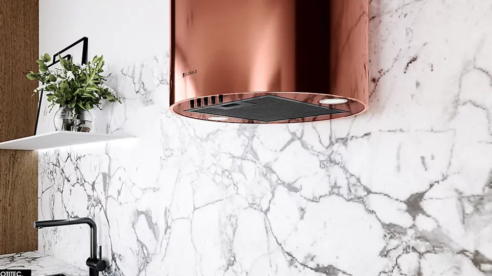 Hotte Murale Aspirante Silencieuse - 39 cm - 570 m3/h - LOBELIO - Vin Cuivre