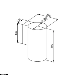 Hotte Murale Aspirante Silencieuse - 39 cm - 660 m3/h - HEWENO - Cuivre Mat