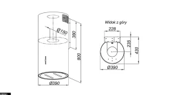 Hotte Murale Aspirante Silencieuse - 39 cm - 715 m3/h - WERENISO - Noir