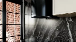 Hotte Murale Aspirante Silencieuse - 39 cm - 570 m3/h - LOBELIO - Noir