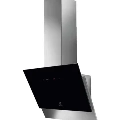Hotte murale inclinée 60cm 62db 460m3/h noir Electrolux LFV426Y