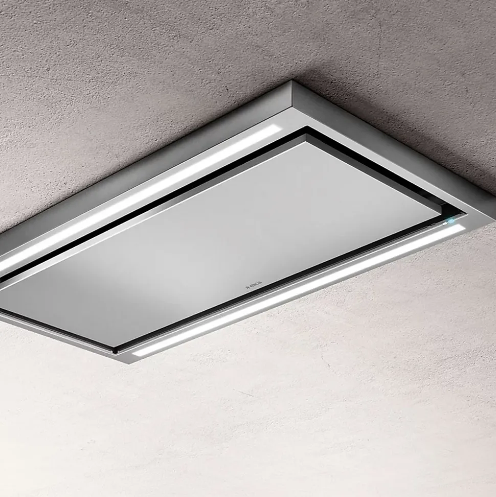 Hotte plafond Elica CLOUD SEVEN inox 90 cm évacuation