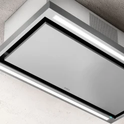 Hotte plafond Elica CLOUD SEVEN inox et blanc 90 cm recyclage